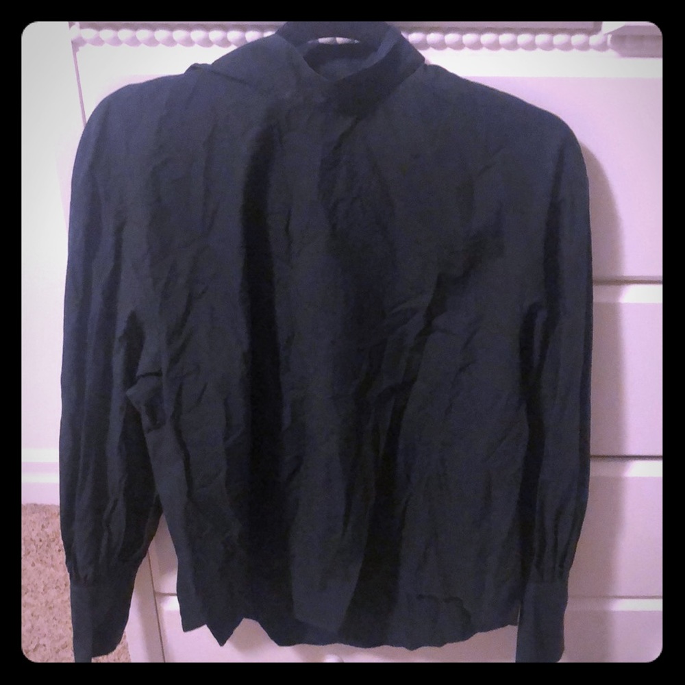 NWT Zara hunter green blouse